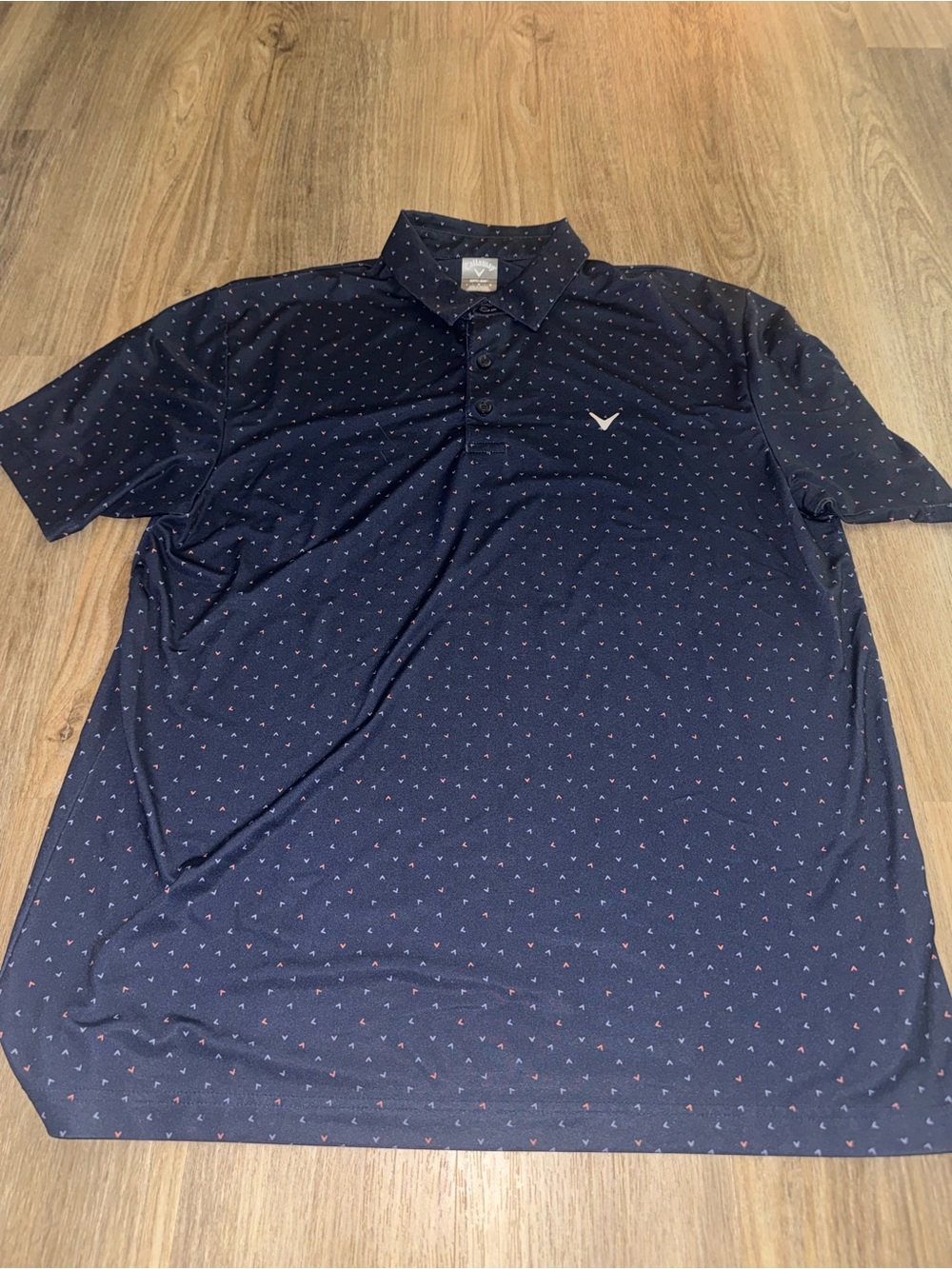 Callaway Men’s Navy Polo with Micro Dot Pattern